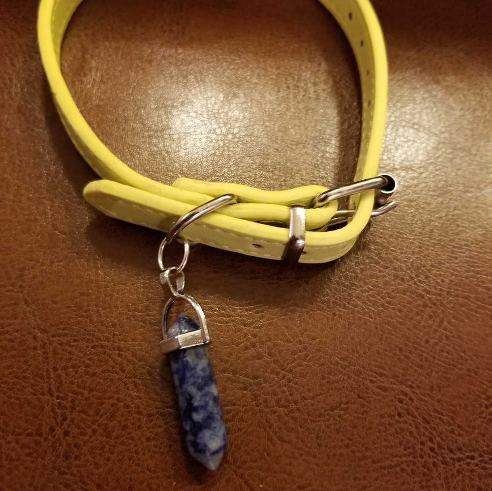 Gemstone pet collar